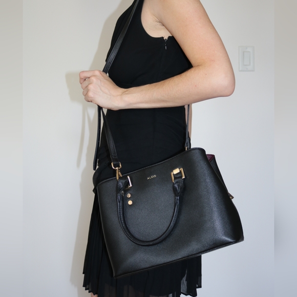 Aldo handbag satchel with crossover strap - Picture 4 of 8